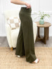 Dear Scarlett Women's REG/PLUS Solid Wide Leg Magic Pants, Olive