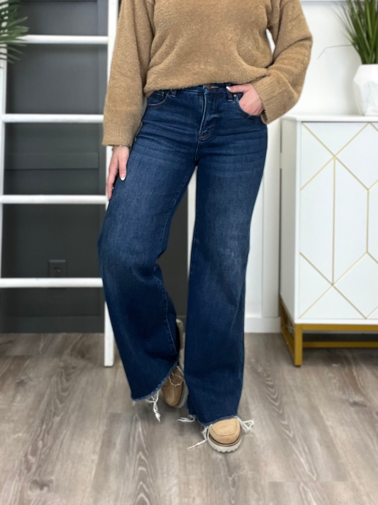 Dressed to Impress High-Rise Wide Leg Jeans by Risen