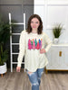 Women's Multi Color Christmas Tree Long Sleeve Graphic Top