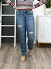 Judy Blue Dad Knows Best Mid- Rise Dad Jeans