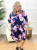 Dear Scarlett Women's Navy & Pink Floral Dress