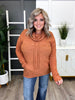 Women's Rust Cowl Neck Top