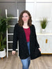 Women's Black Sequin Sweater Cardigan