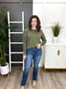 Women's Olive Long Sleeve Top