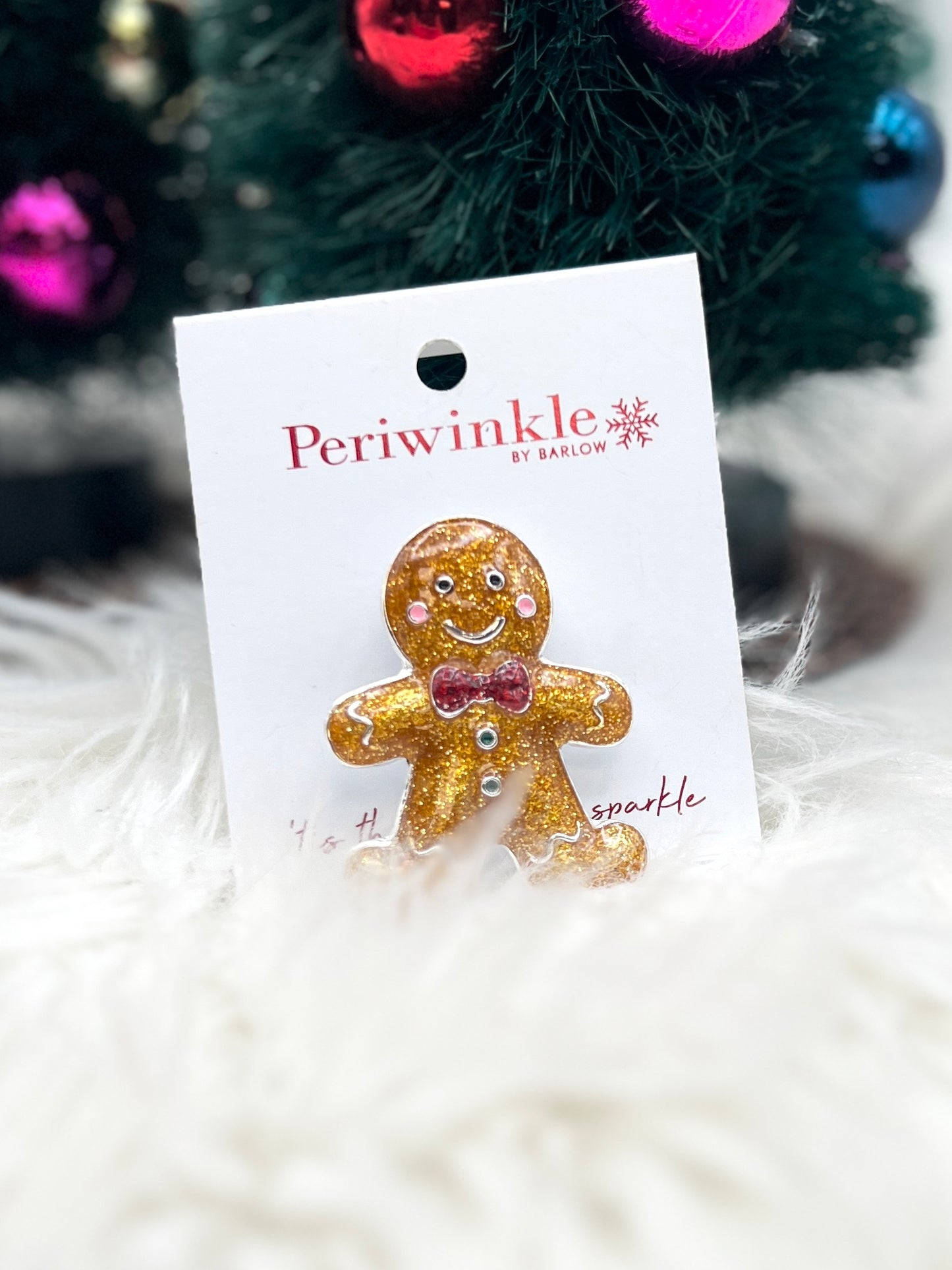 Glittering Gingerbread Pin
