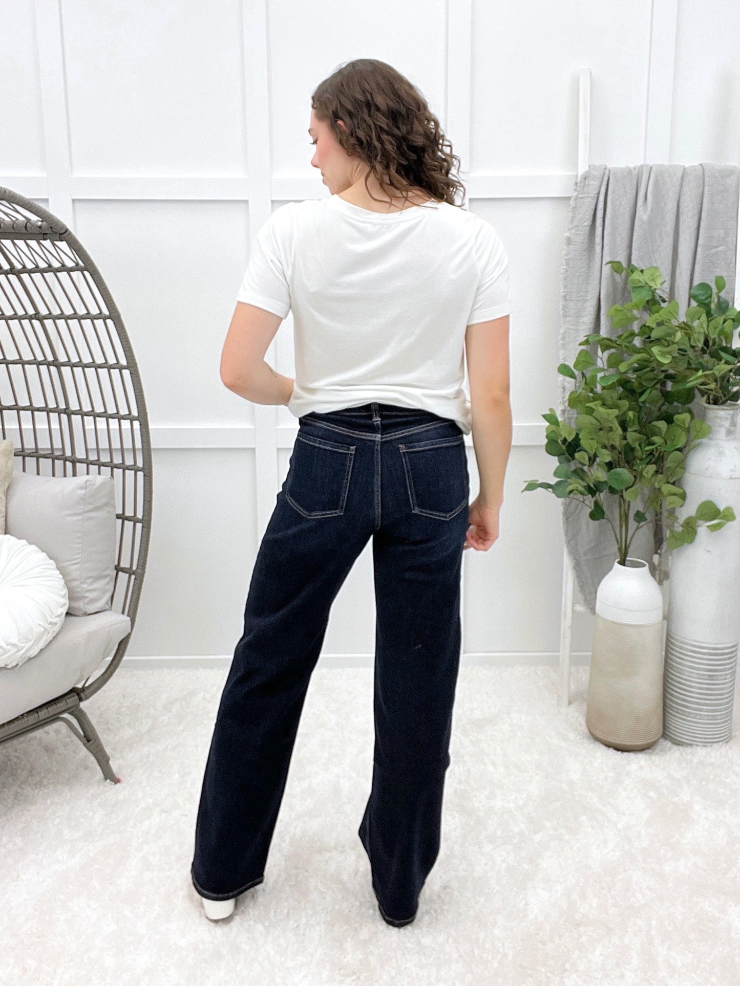 Life's a Breeze High Rise Wide Leg Jeans by RFM