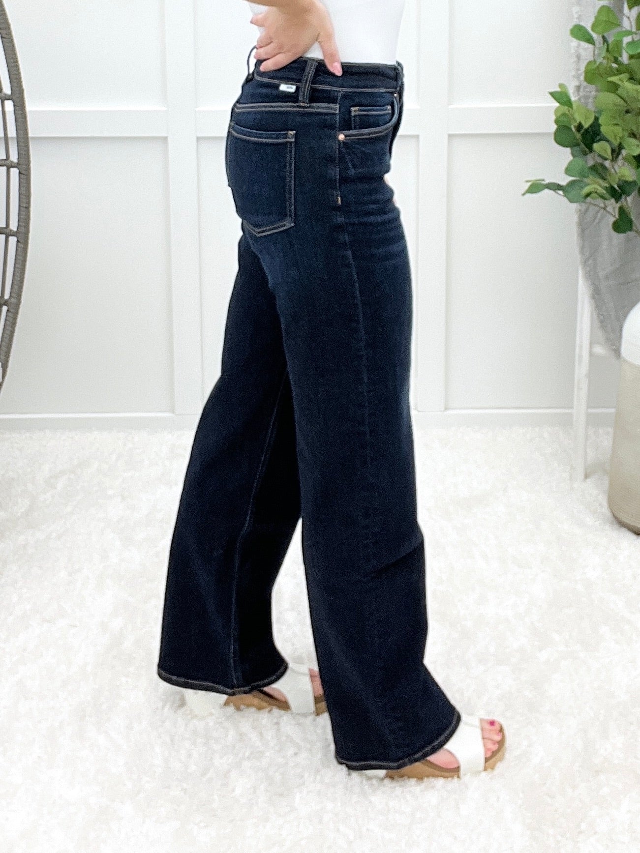 Life's a Breeze High Rise Wide Leg Jeans by RFM