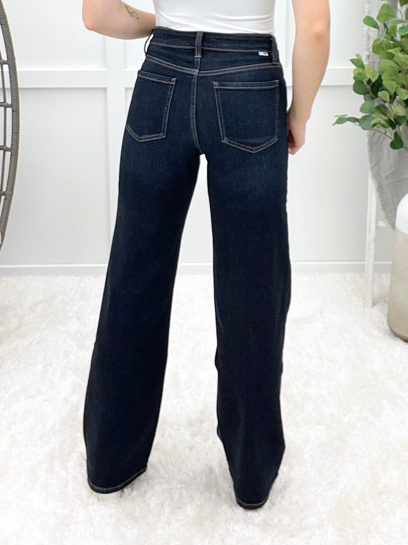 Life's a Breeze High Rise Wide Leg Jeans by RFM