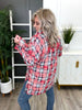 Women's Red Plaid Combo Top