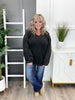 POL Women's Black Long Sleeve Top w/ Crisscross Back