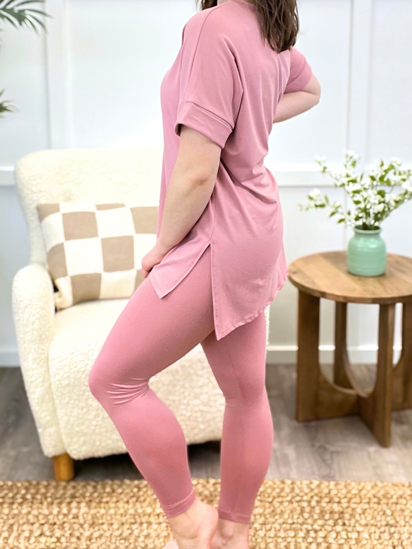 Quinn Loungewear Set- Rose