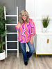 Dear Scarlett Women's Multi Color Swirl Print Lizzy Top