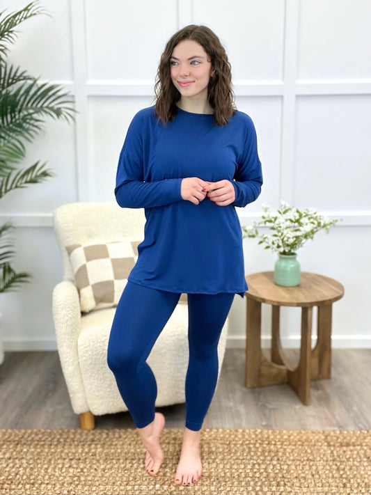 Felicity Luxe Loungewear Set - Navy