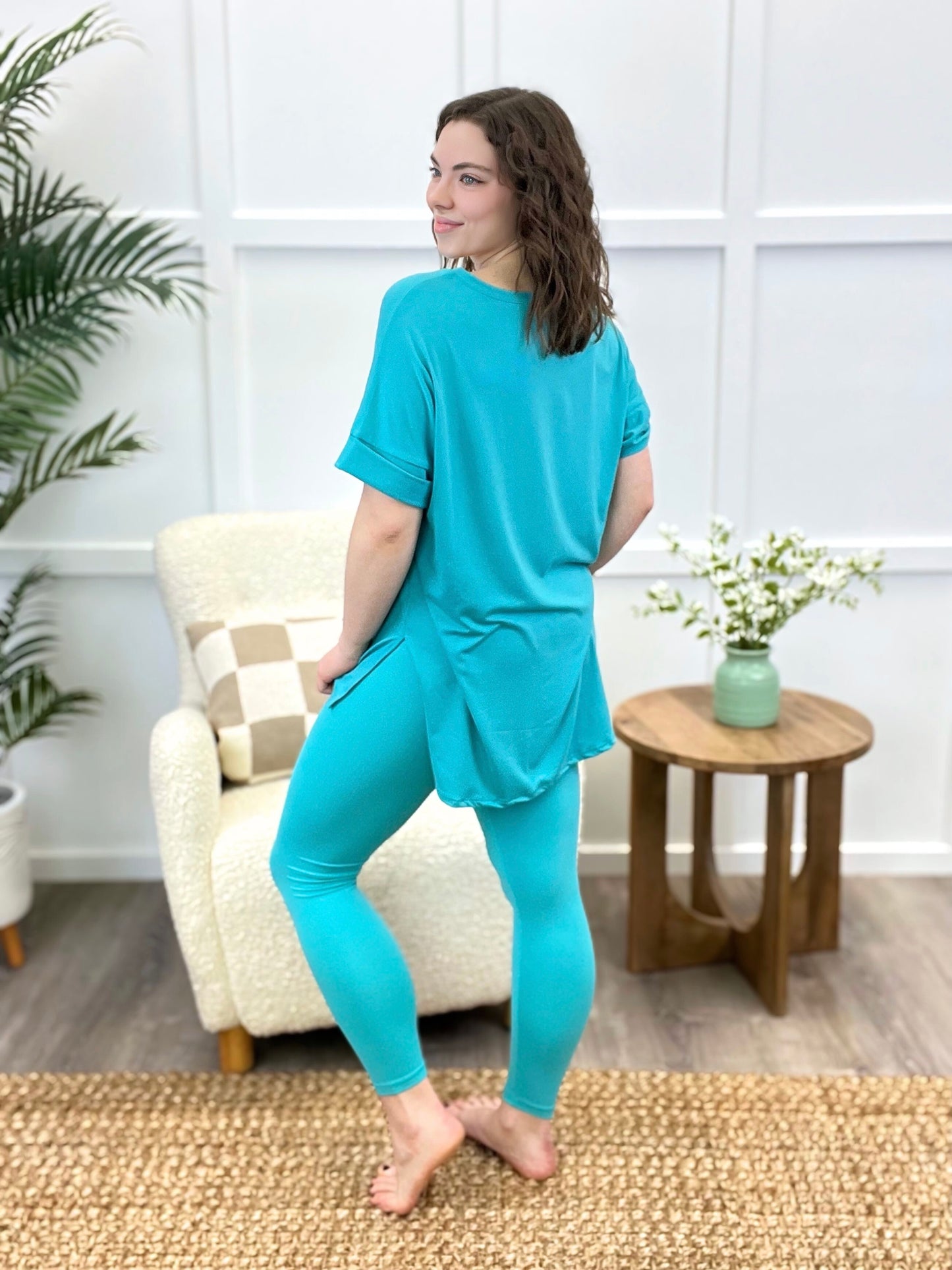 Quinn Loungewear Set- Turquoise