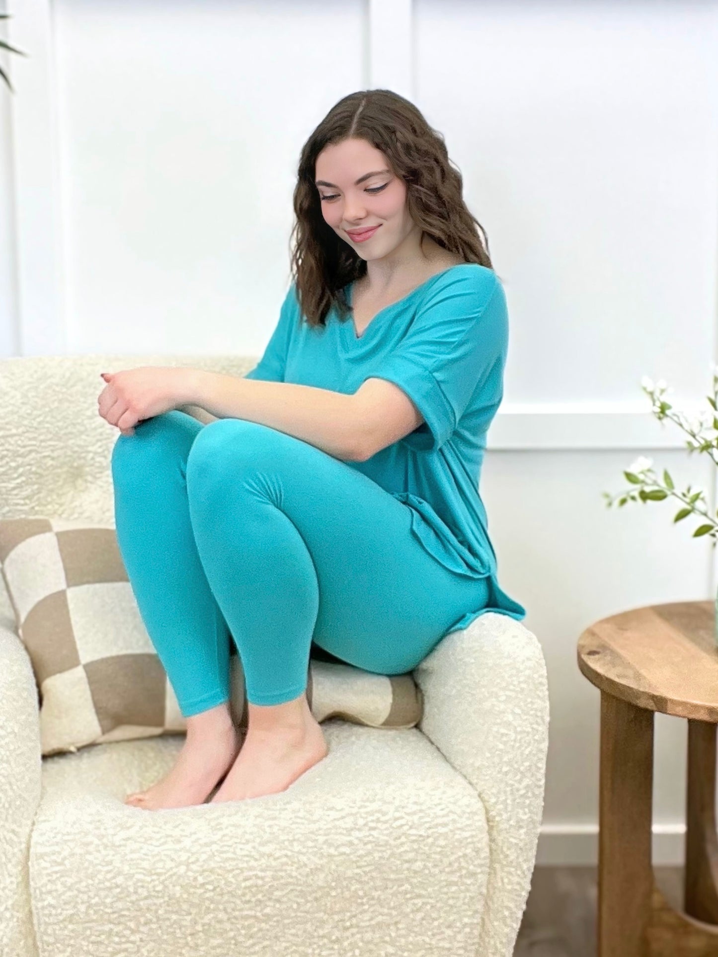 Quinn Loungewear Set- Turquoise