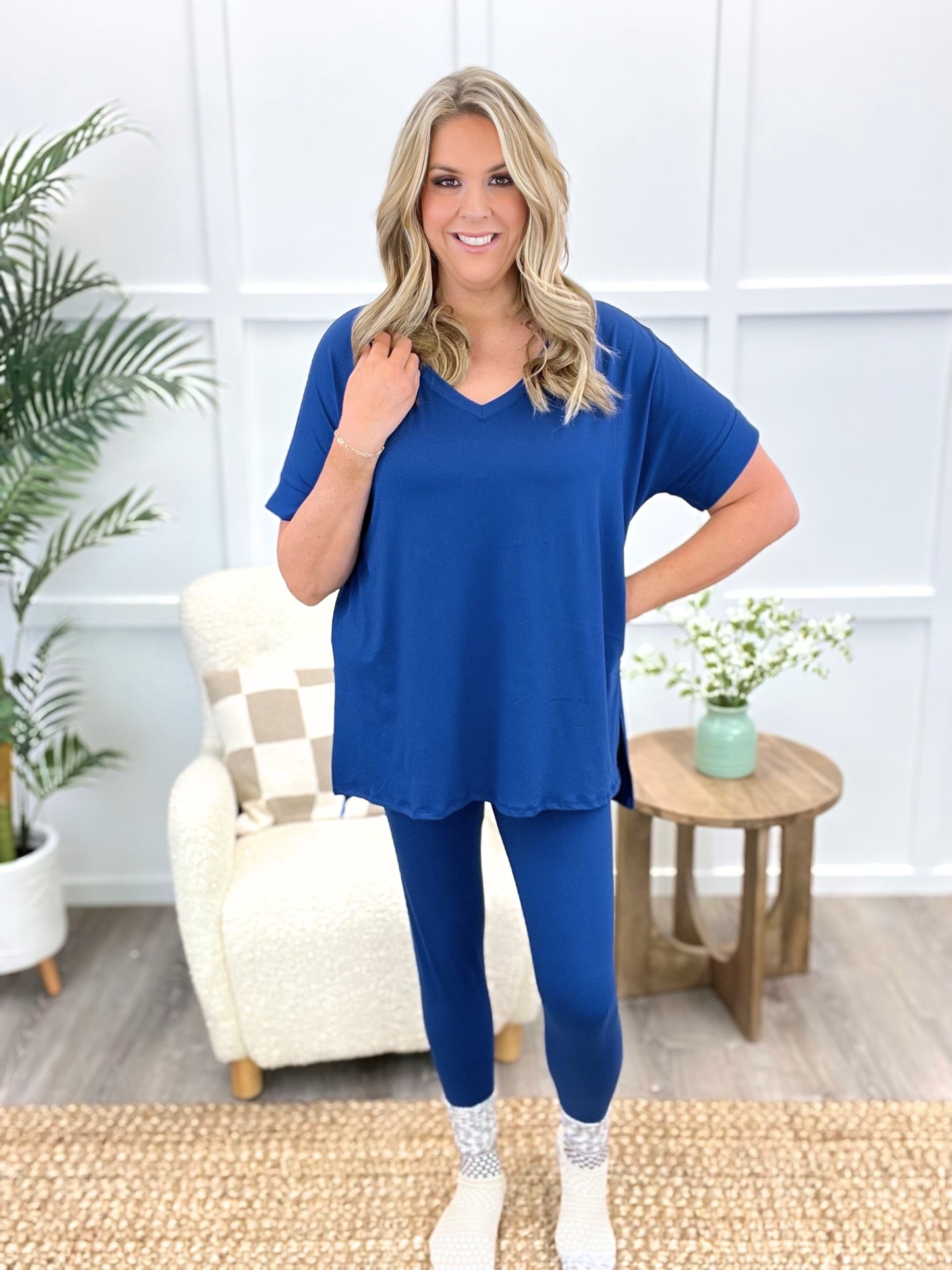 Quinn Loungewear Set- Navy