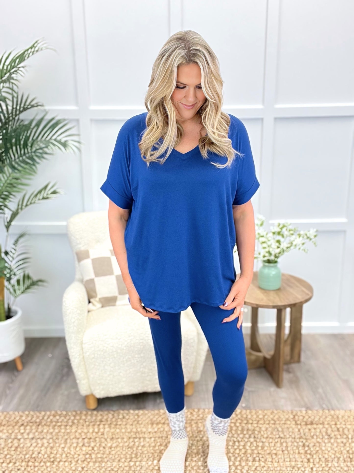 Quinn Loungewear Set- Navy