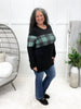 Women's Black Top w/ Green & Black Plaid Contrast