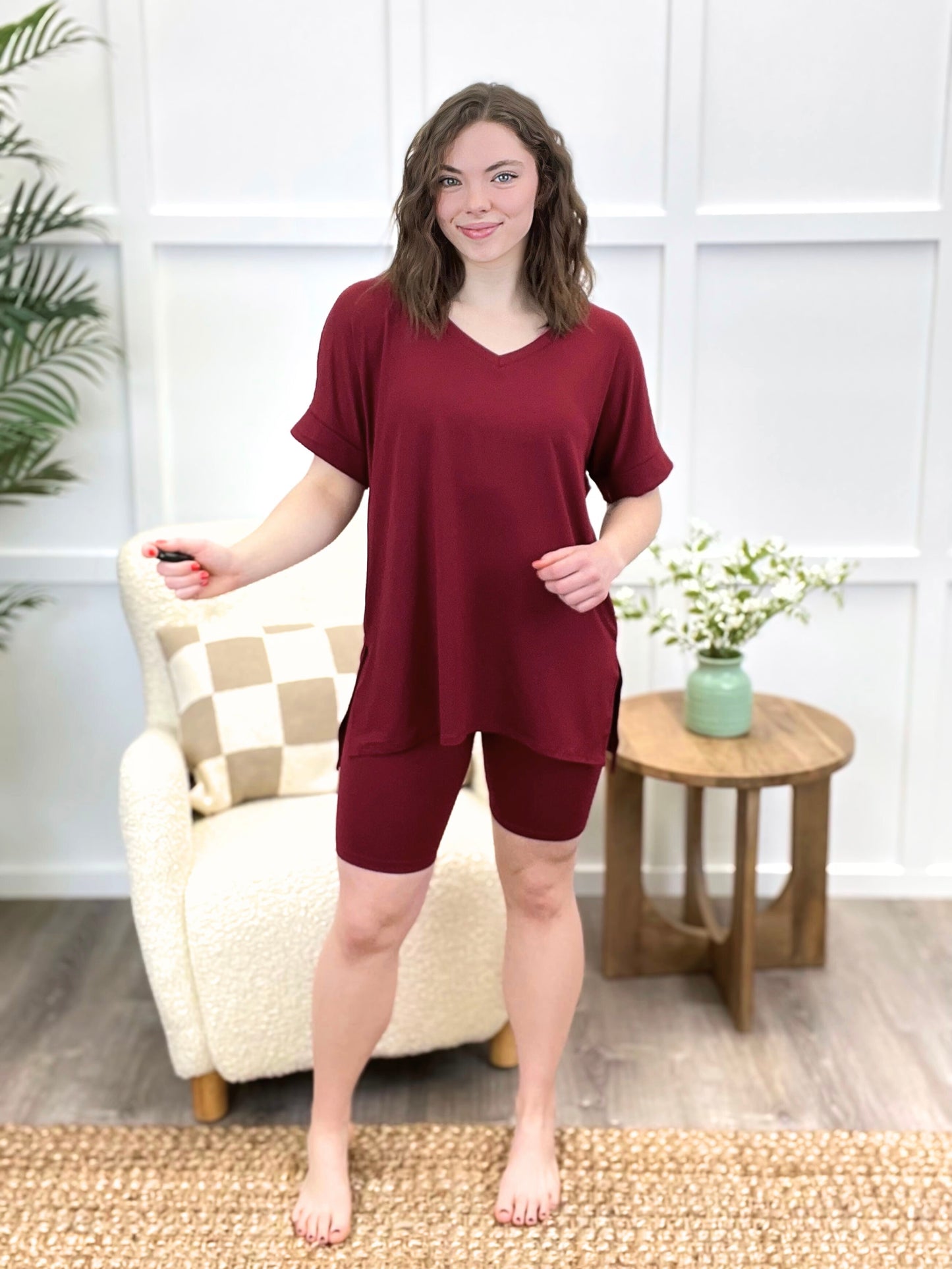 Brooke Luxe Loungewear Set - Maroon