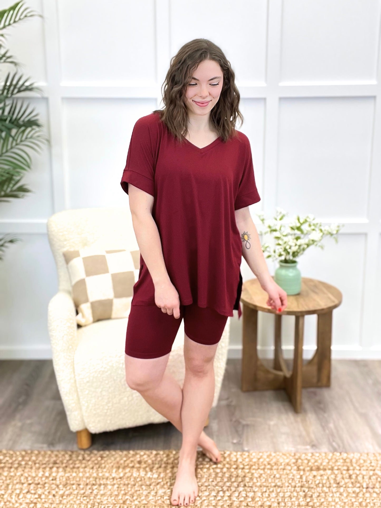 Brooke Luxe Loungewear Set - Maroon