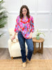 Dear Scarlett Women's Red Floral Print Lizzy Top