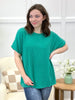 Women's Dot Textured Green Top