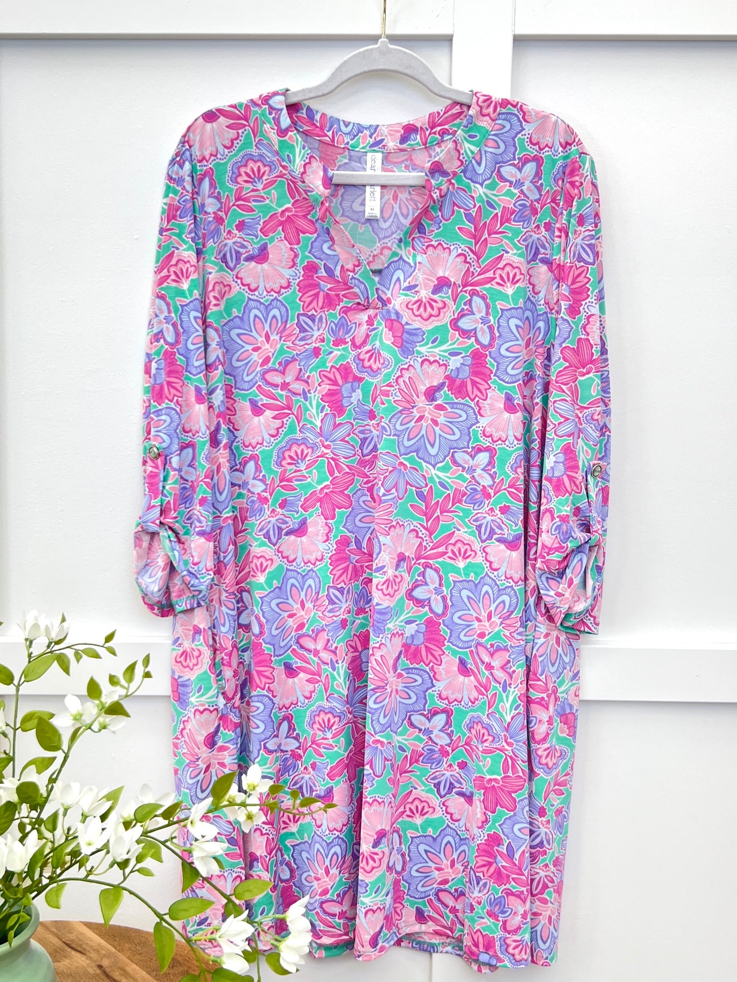 Dear Scarlett Women's Pink & Lavender Paisley Scarlett Dress