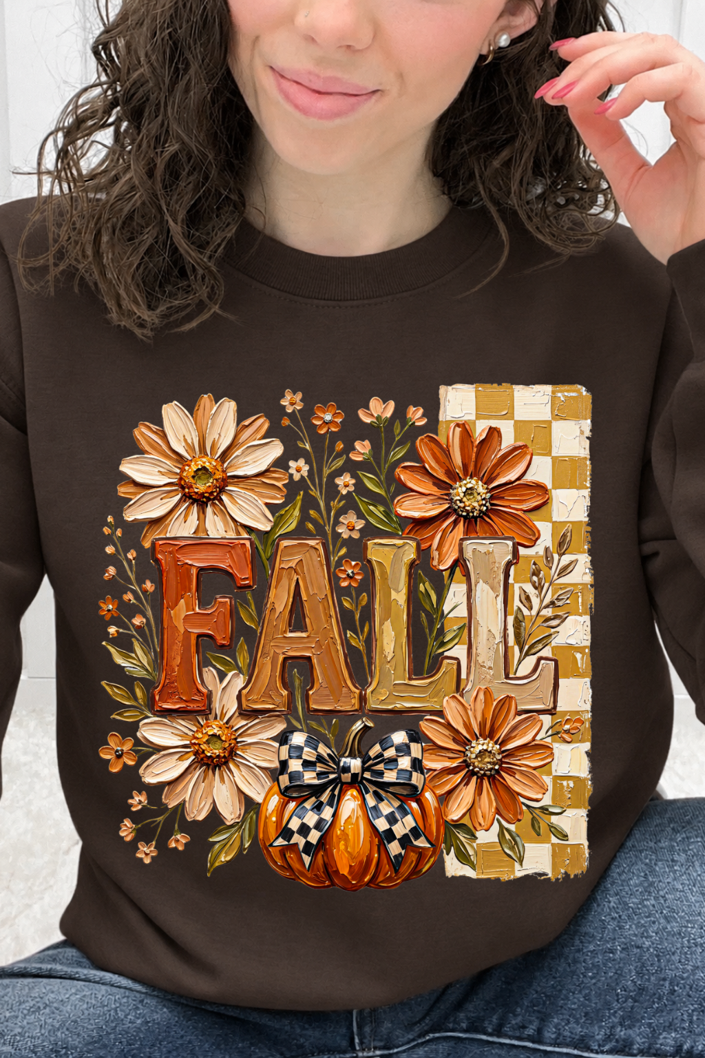 Painted Fall Pumpkin & Checker Graphic Collection