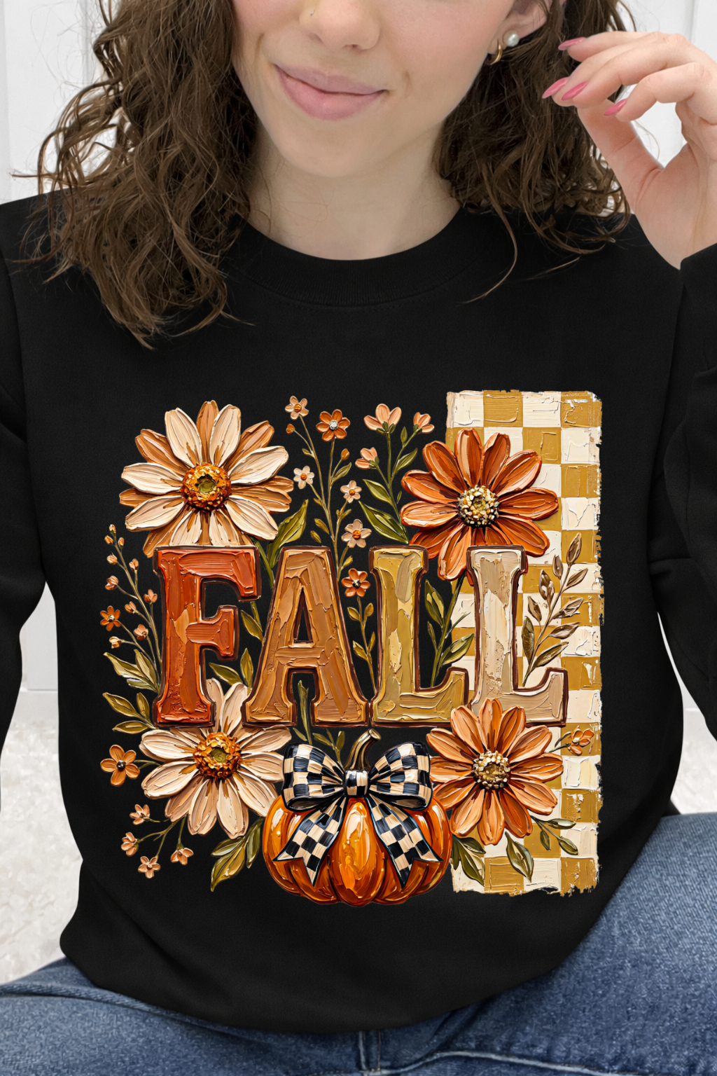 Painted Fall Pumpkin & Checker Graphic Collection