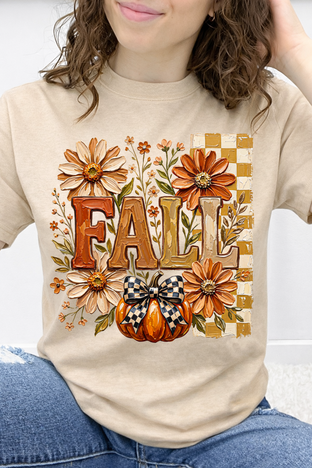 Painted Fall Pumpkin & Checker Graphic Collection