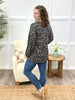 Women's Black & Taupe Spot Print V-Neck Top