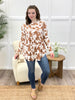 Women's Brown & White Cow Print Top