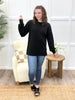 Women's Black Bubble Sleeve Top