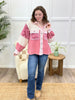 POL Vintage Washed Crochet Contrast Jacket