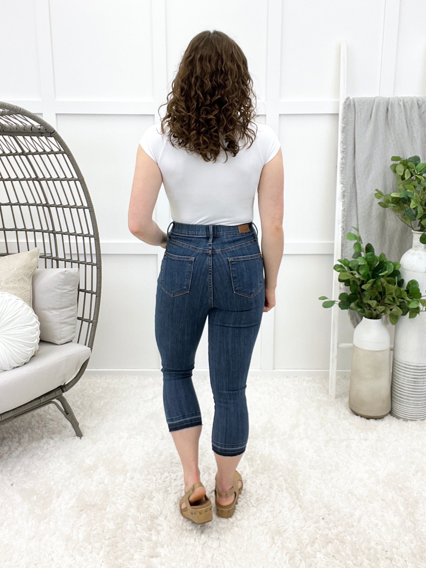 Willow Grace Pull-On High-Rise Capri Jeans by Judy Blue