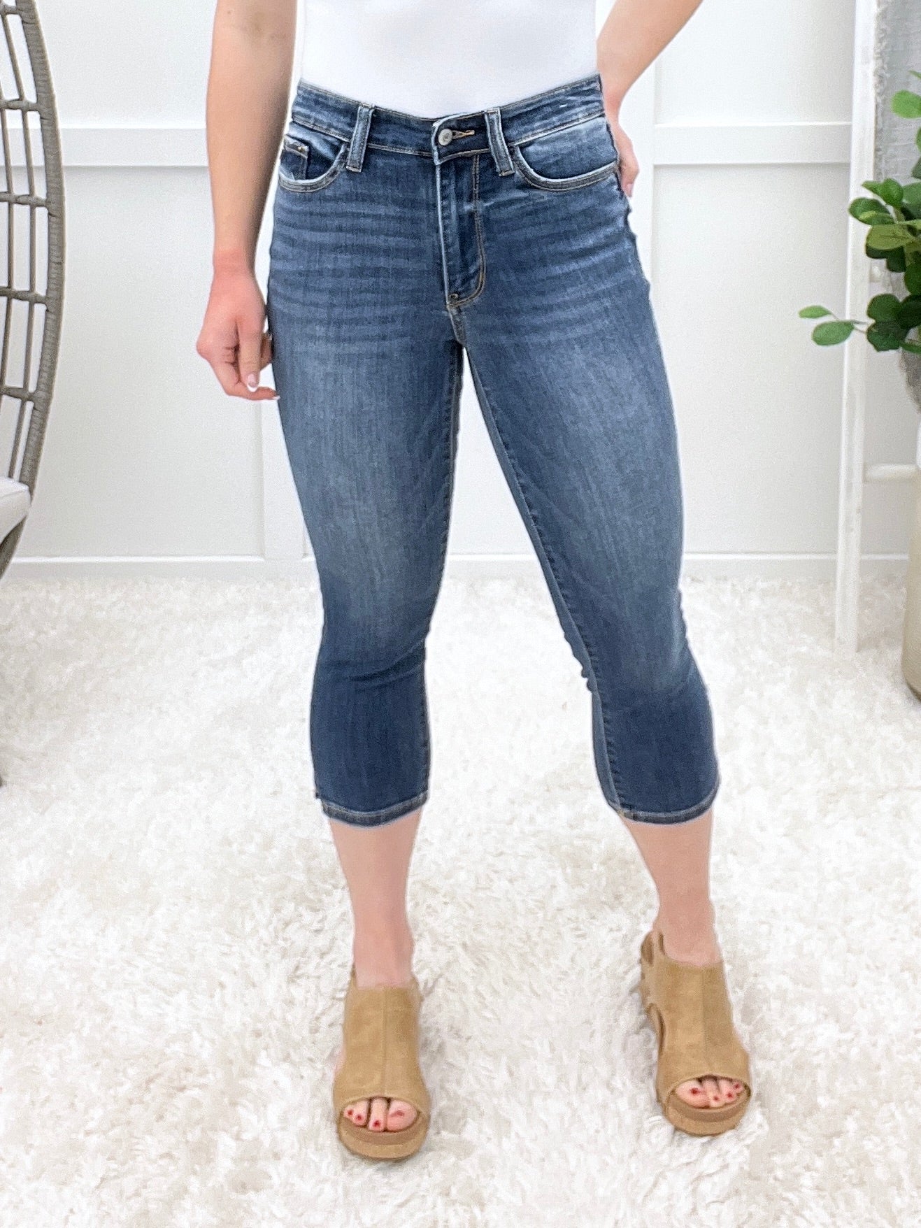 Savannah Rose High-Rise Capri Jeans by Judy Blue