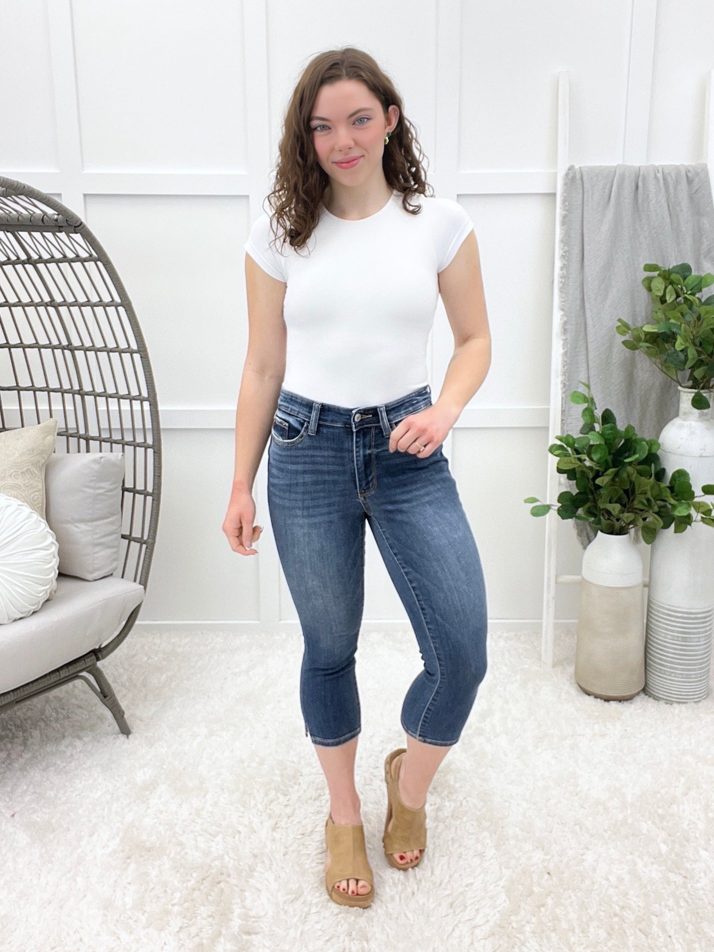 Savannah Rose High-Rise Capri Jeans by Judy Blue