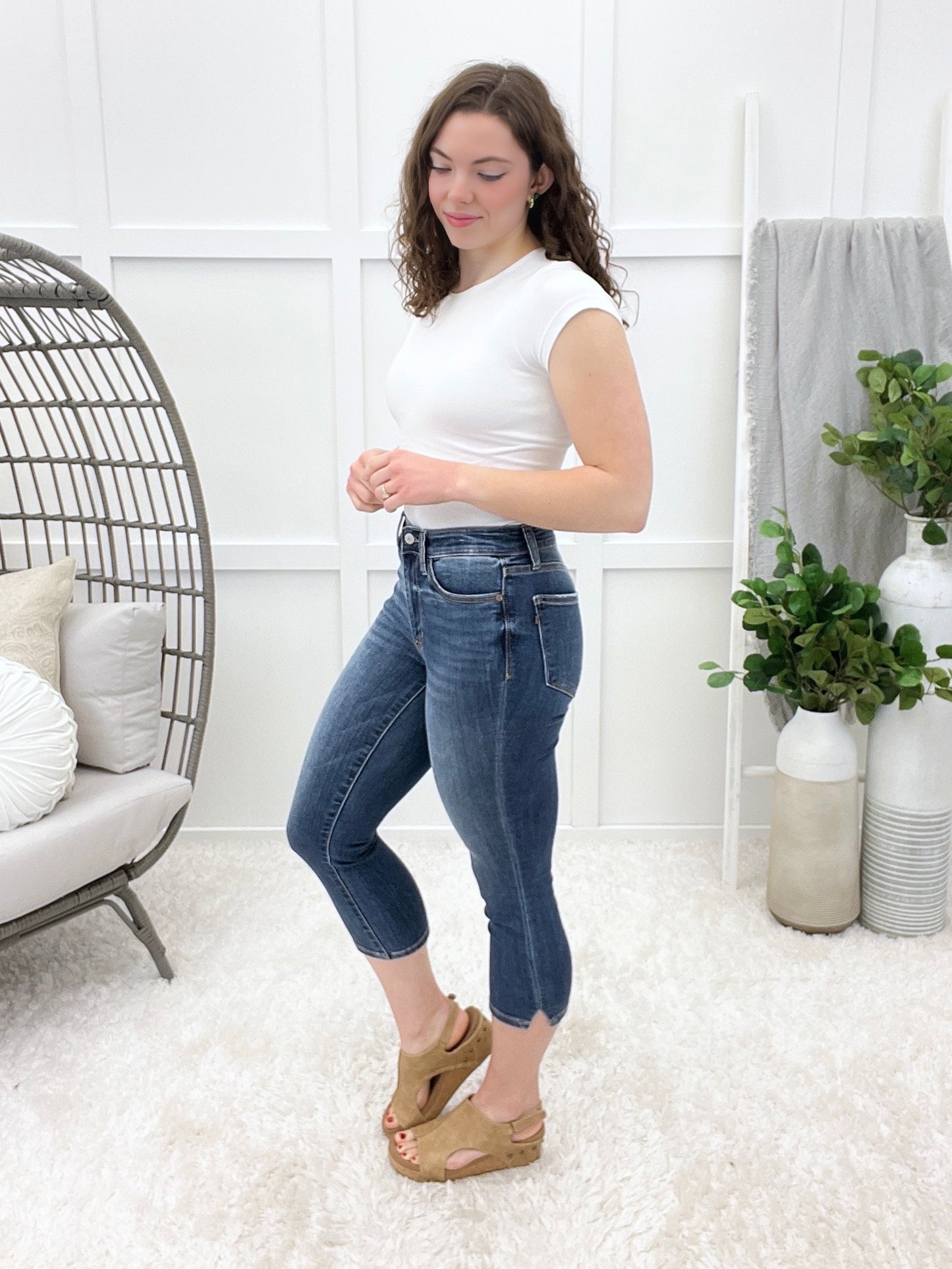 Savannah Rose High-Rise Capri Jeans by Judy Blue