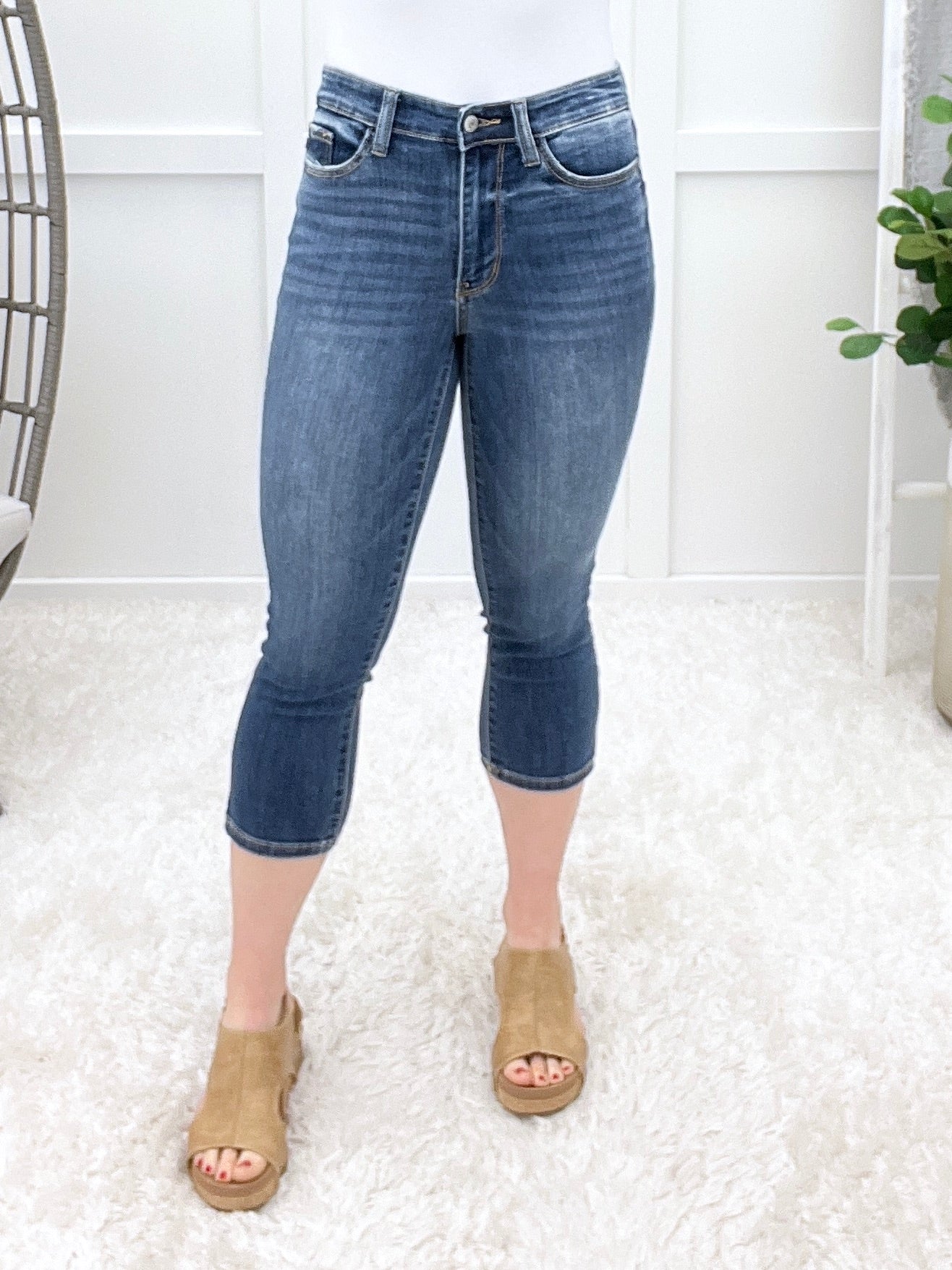 Savannah Rose High-Rise Capri Jeans by Judy Blue