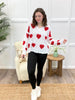 Sweetheart Vibes Red Heart Knit Sweater