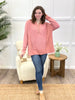 Dusty Rose Sugar Knit Button-Detail Top