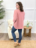 Dusty Rose Sugar Knit Button-Detail Top