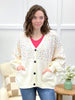 Moonlight Glow Multi-Color Sequin V-Neck Sweater Cardigan
