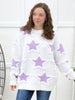 Stellar Comfort Lavender Star Sweater