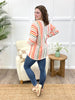 Sunlit Stripes Knit Top with Kangaroo Pocket