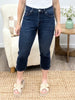 Sophia Grace High-Rise Denim Capris – Premium Stretch