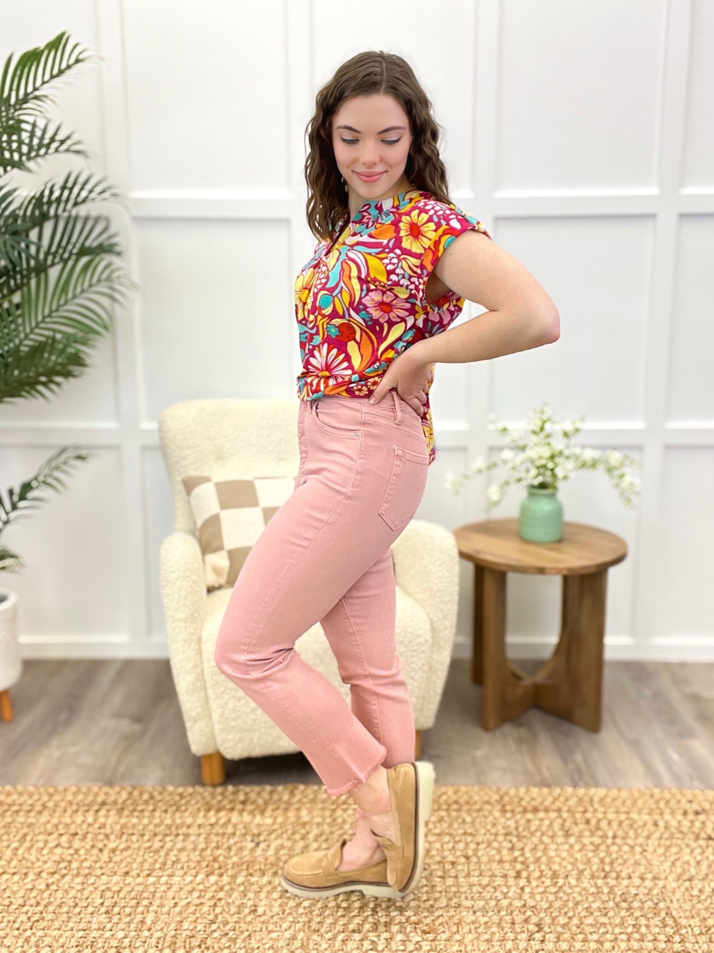 Rosalie Straight Leg Cropped Jeans by RFM