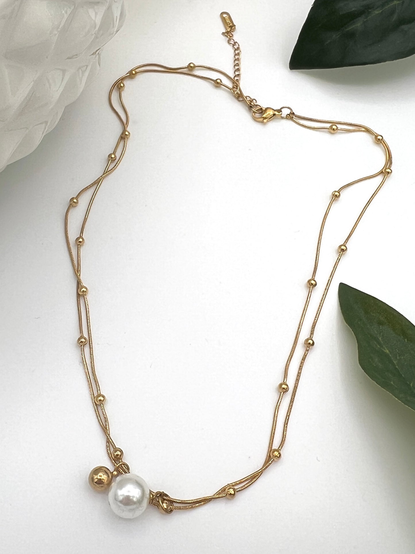 Golden Luxe Pearl Necklace