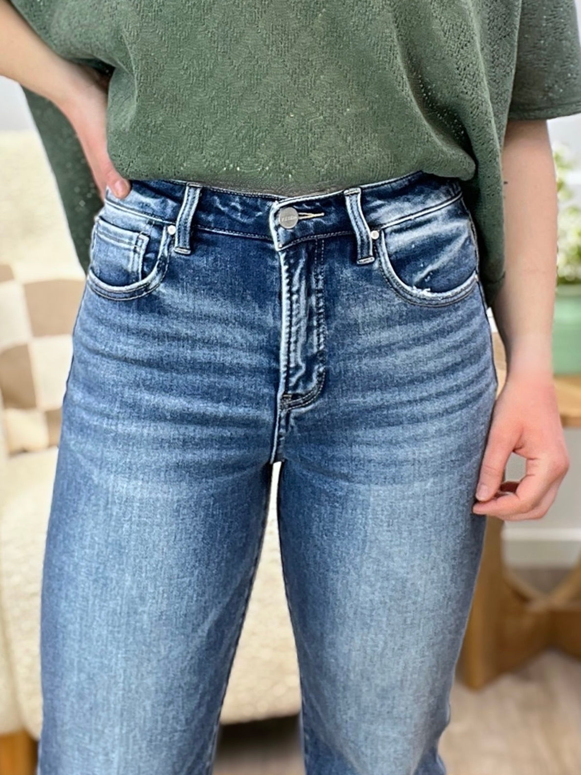 Diana Cuffed Tummy Control Jeans by Risen