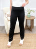 Dear Scarlett Women's Solid Straight Leg Magic Pants, Black